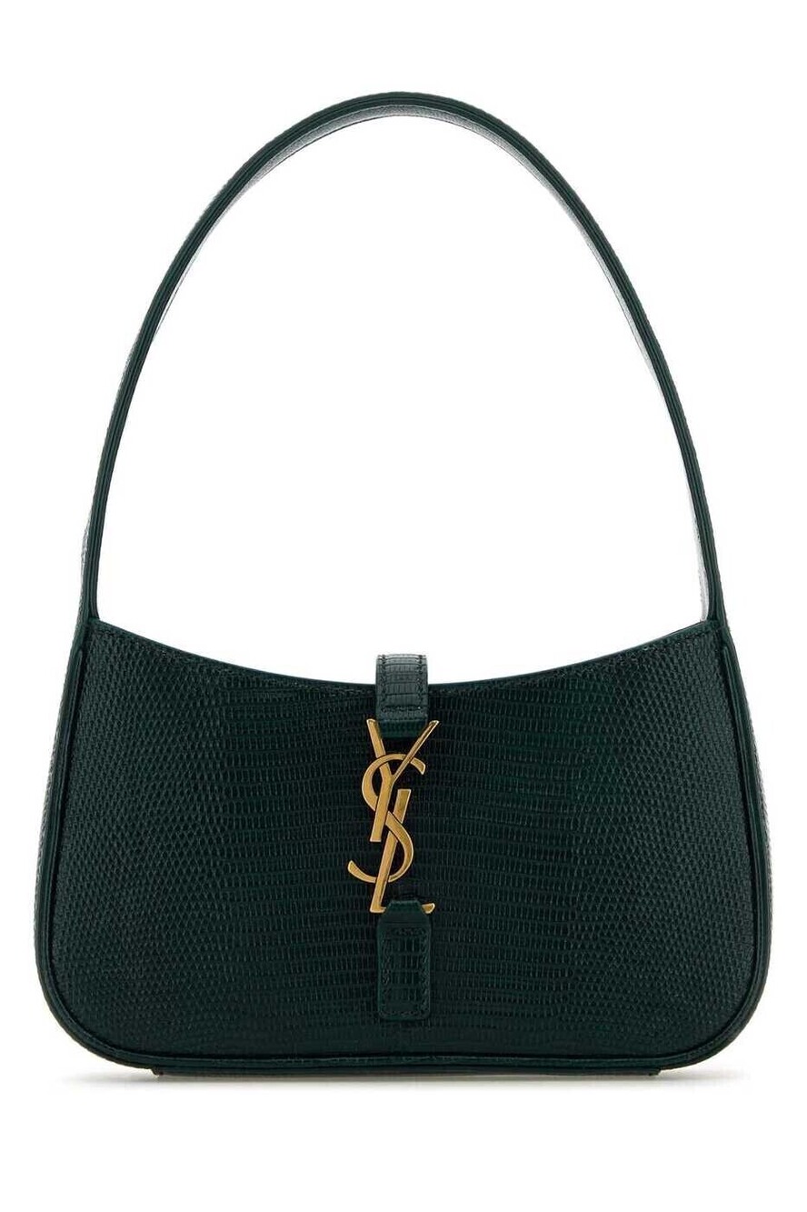 Saint Laurent Le A Leather Hobo Shoulder Bag Green